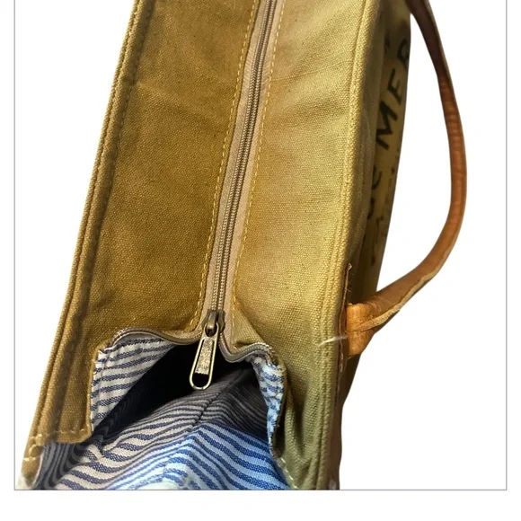 Myra Bag Camel Brown Small  Canvas Tote - Picture 3 of 6